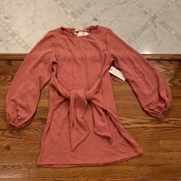 Red Dress Boutique Dresses & Skirts - Red Dress Blush Sweater Tie Dress - Size XS